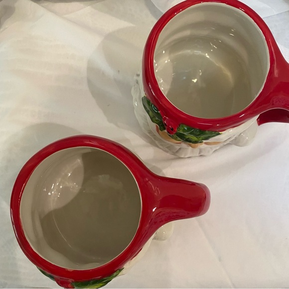 Blue Sky Clay Works Merry Christmas Santa Mug Set 2023 Winking Santa Cups Cocoa - Picture 4 of 8